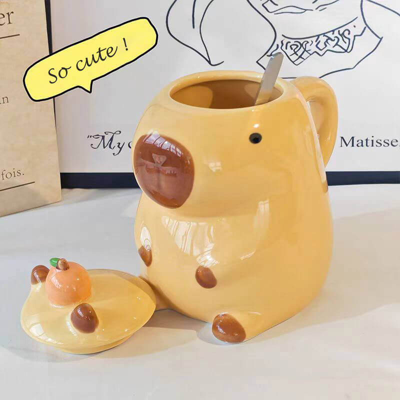 Cartoon Capybara Ceramic Mug
