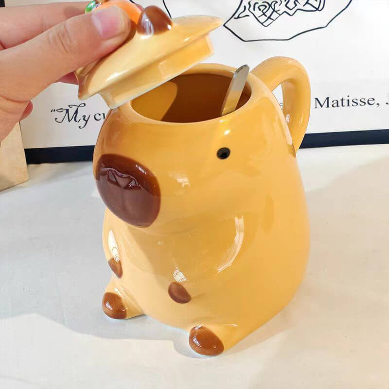 Cartoon Capybara Ceramic Mug