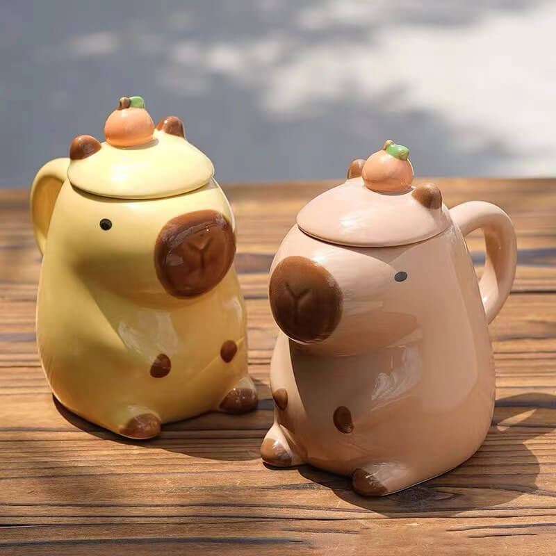 Cartoon Capybara Ceramic Mug