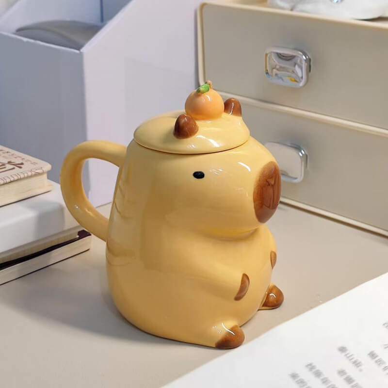 Cartoon Capybara Ceramic Mug