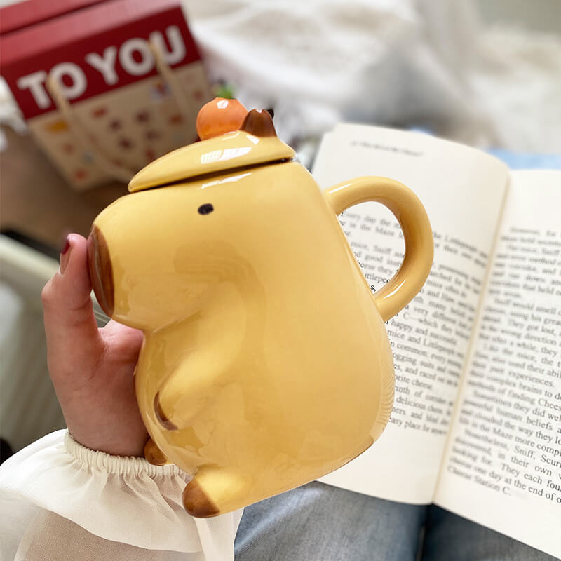 Cartoon Capybara Ceramic Mug