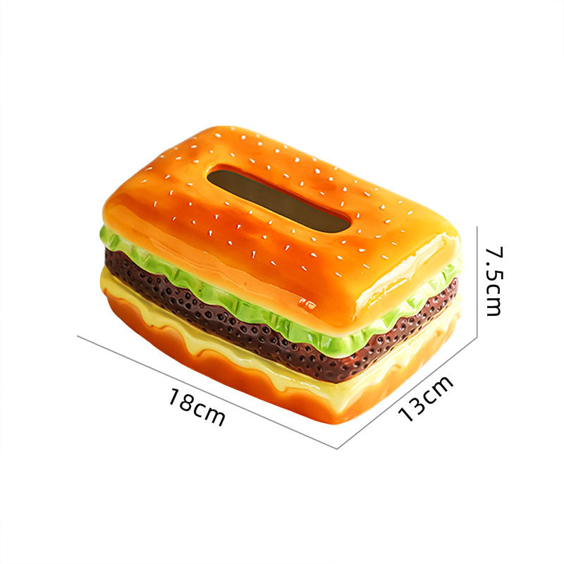 Ceramic Hamburger Tissue Box