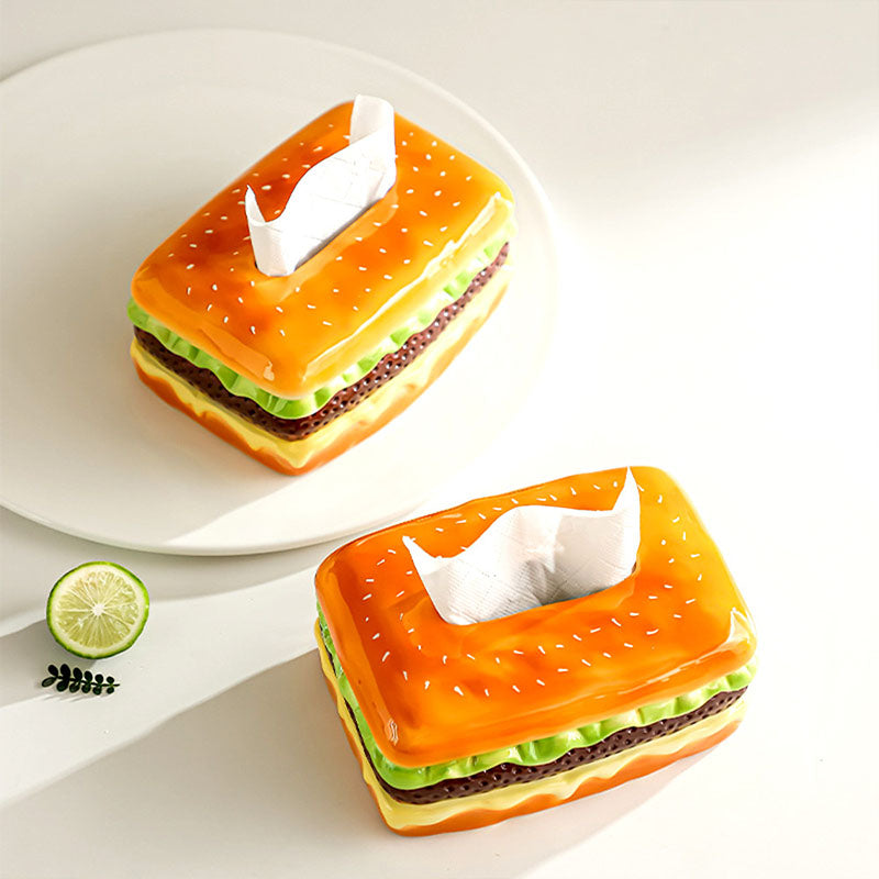 Ceramic Hamburger Tissue Box
