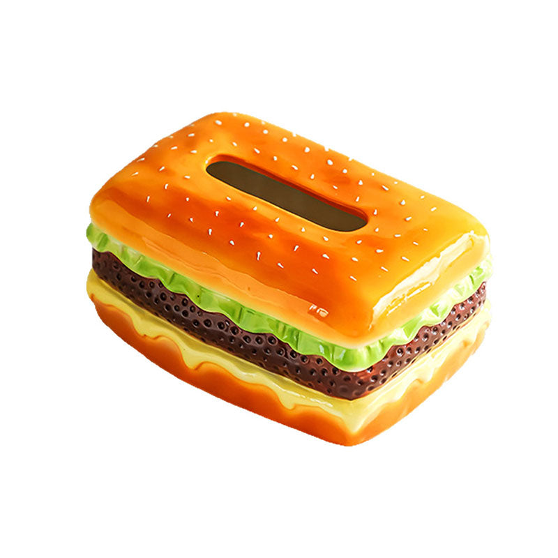 Ceramic Hamburger Tissue Box