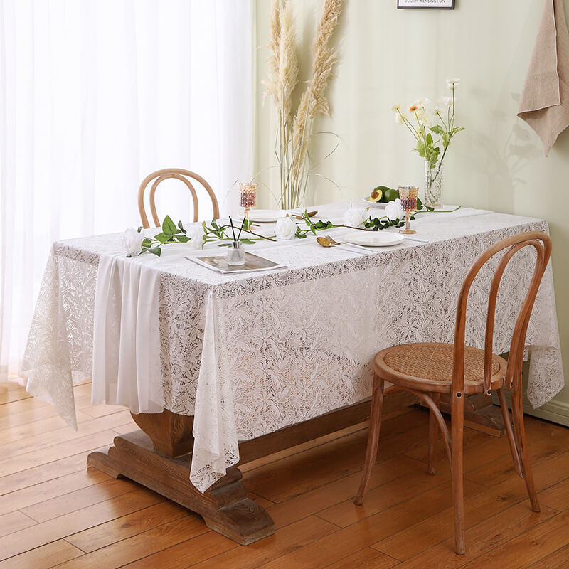 Chemin de table en mousseline de soie de couleur unie
