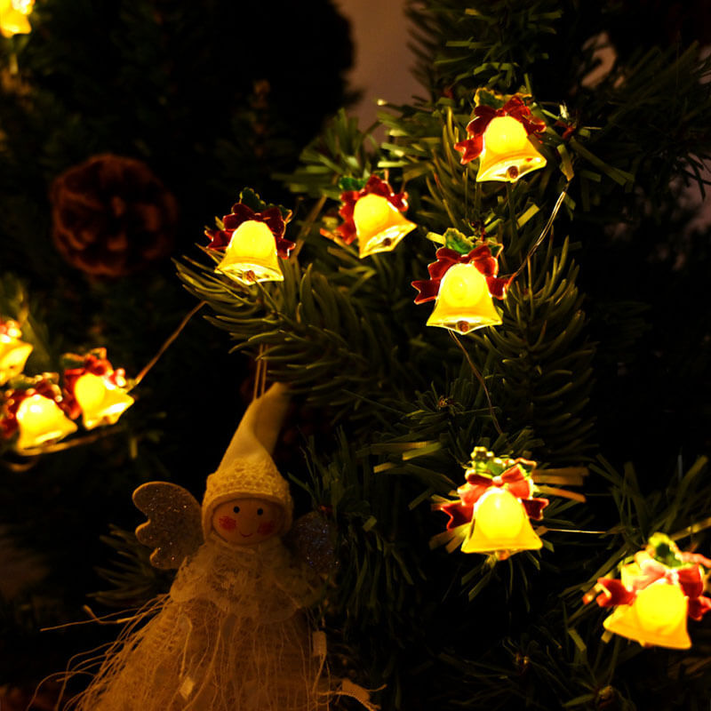 Guirlande lumineuse de Noël avec cloches