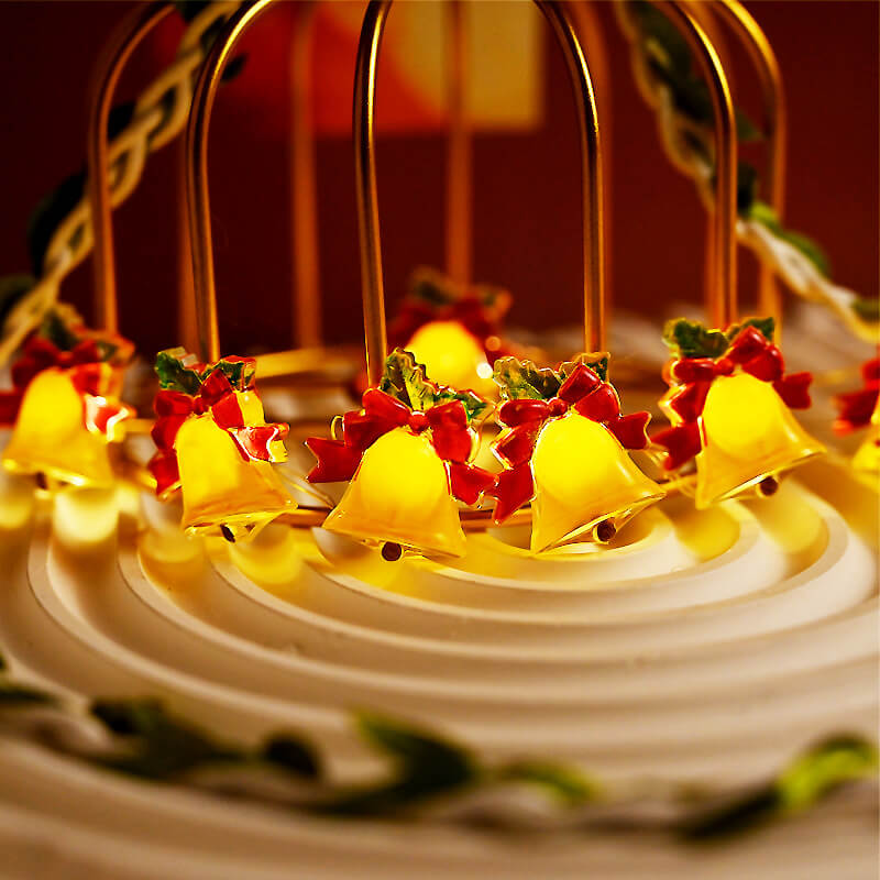 Guirlande lumineuse de Noël avec cloches