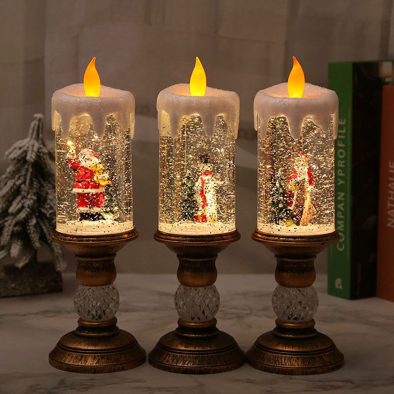 Weihnachtskristall-Kerzen-Nachtlicht