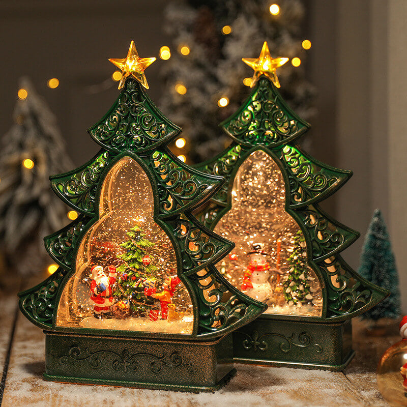 Boîte à musique de Noël avec veilleuse