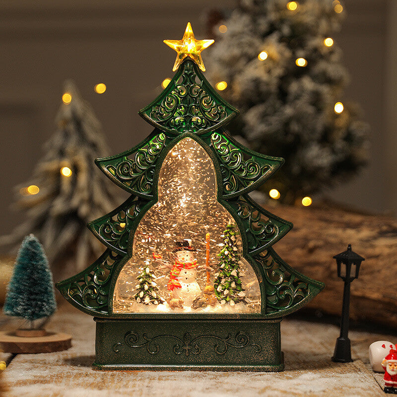Boîte à musique de Noël avec veilleuse
