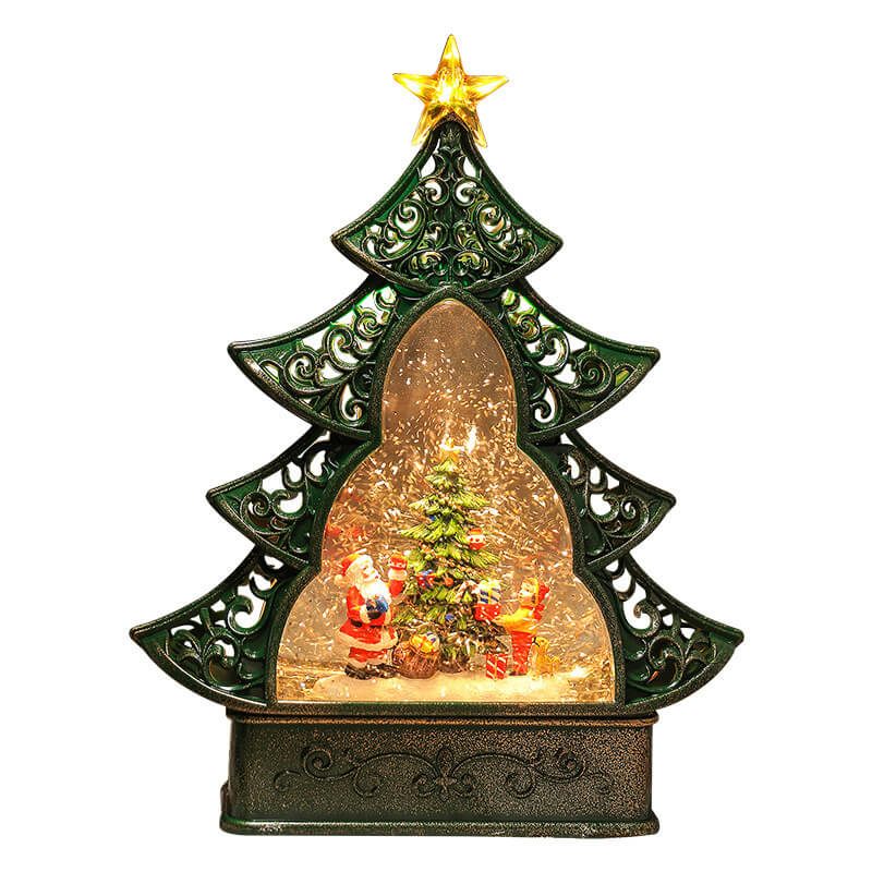 Boîte à musique de Noël avec veilleuse