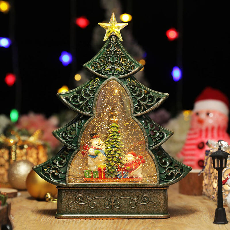 Boîte à musique de Noël avec veilleuse
