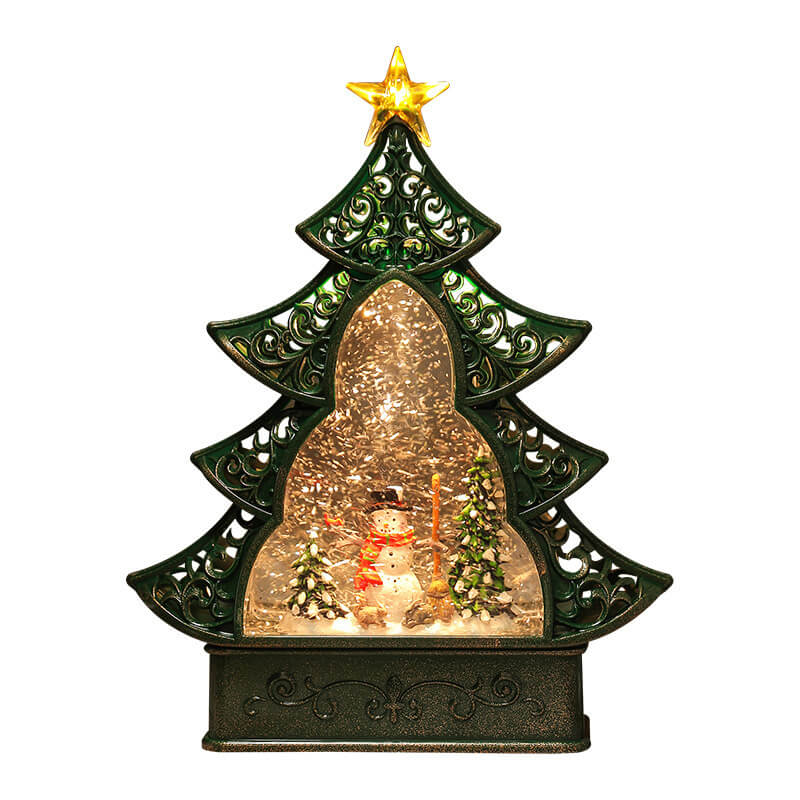 Boîte à musique de Noël avec veilleuse