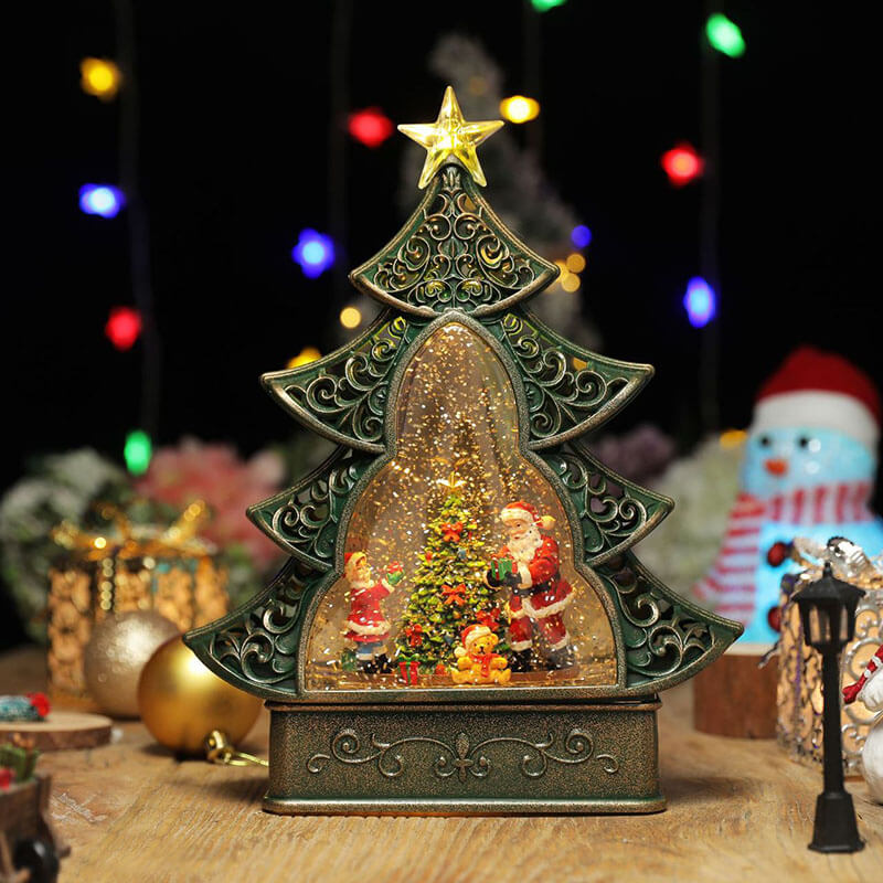Boîte à musique de Noël avec veilleuse