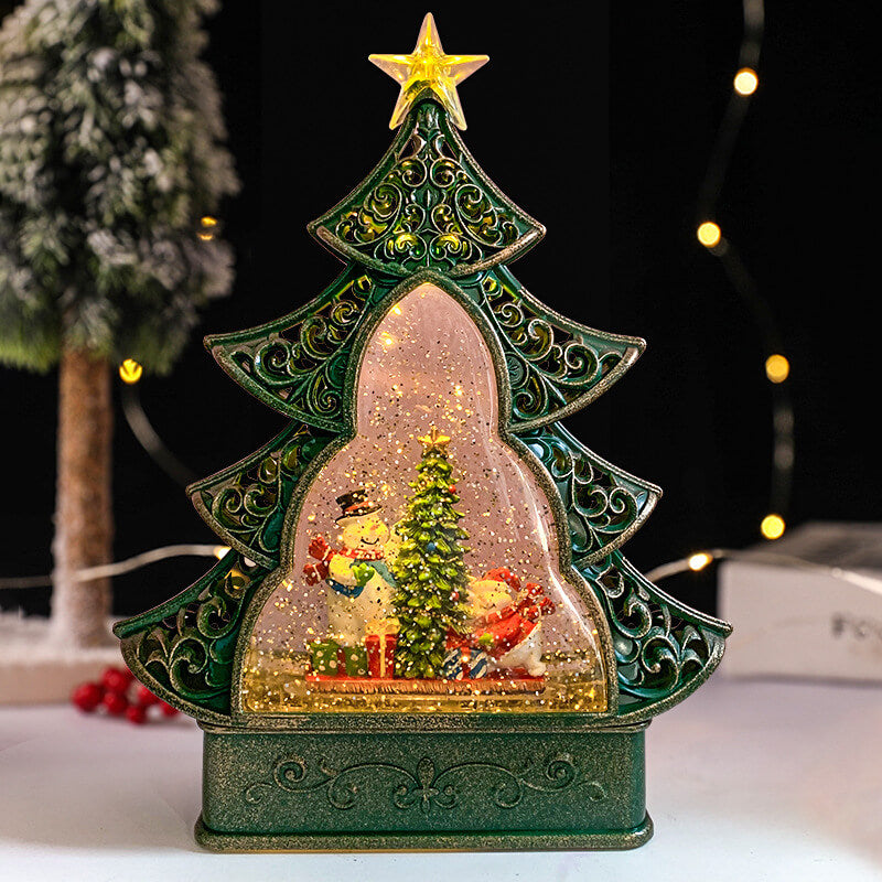 Boîte à musique de Noël avec veilleuse