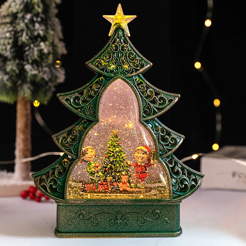 Boîte à musique de Noël avec veilleuse