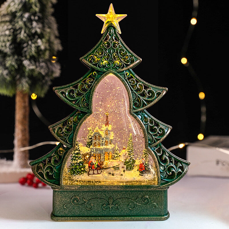 Boîte à musique de Noël avec veilleuse