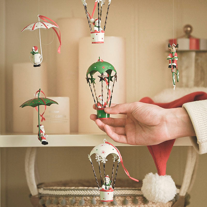 Christmas Parachute Iron Ornament