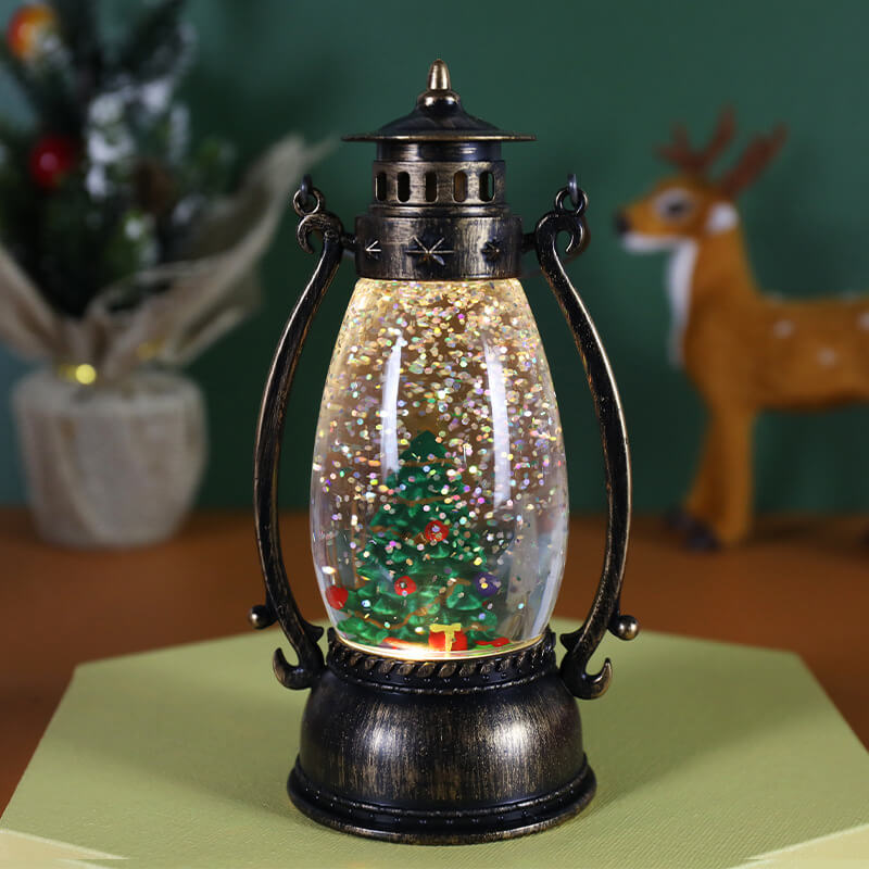 Veilleuse de Noël avec neige