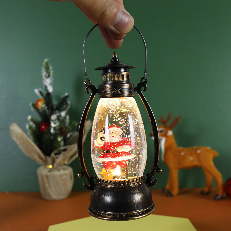 Veilleuse de Noël avec neige
