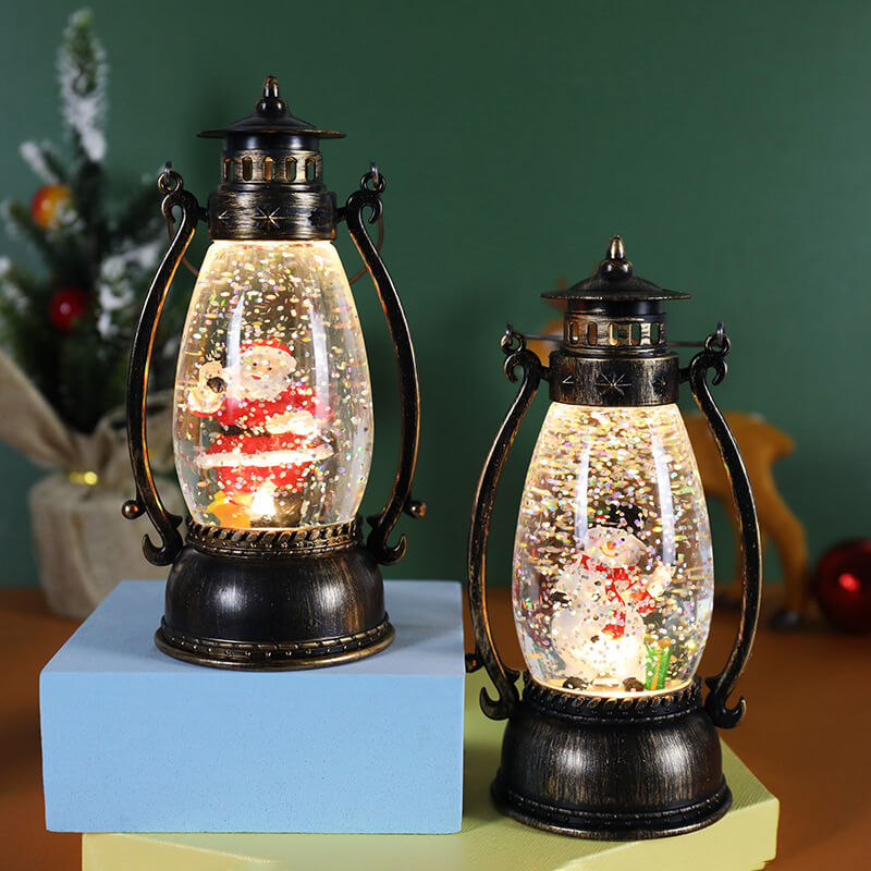 Veilleuse de Noël avec neige