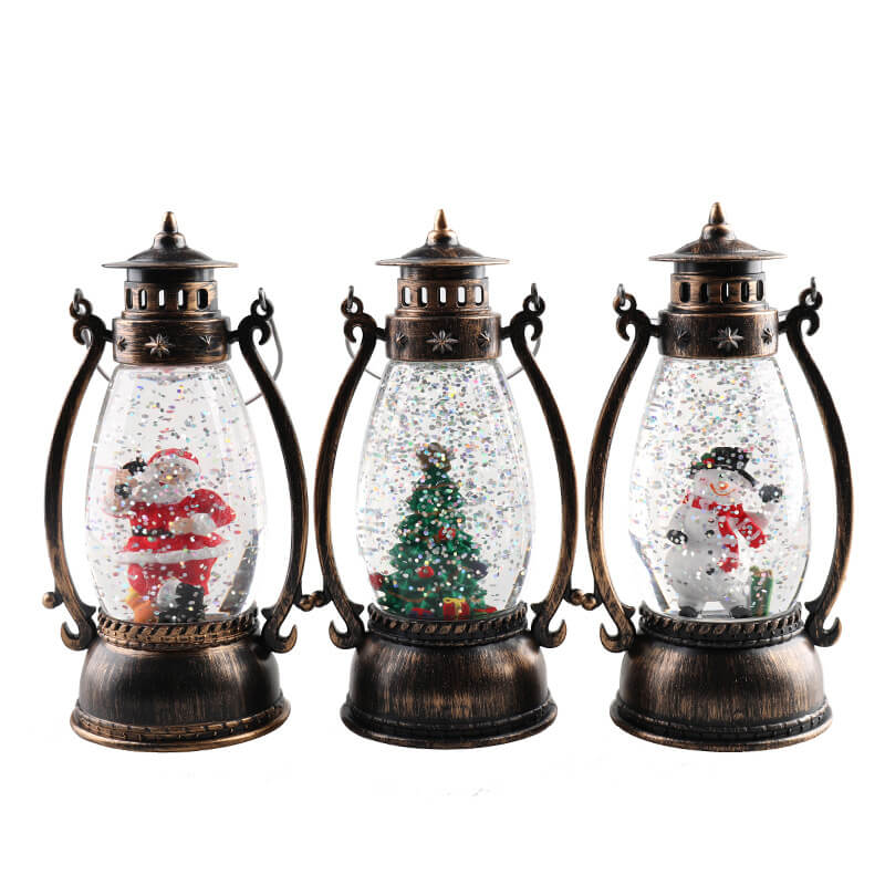 Veilleuse de Noël avec neige