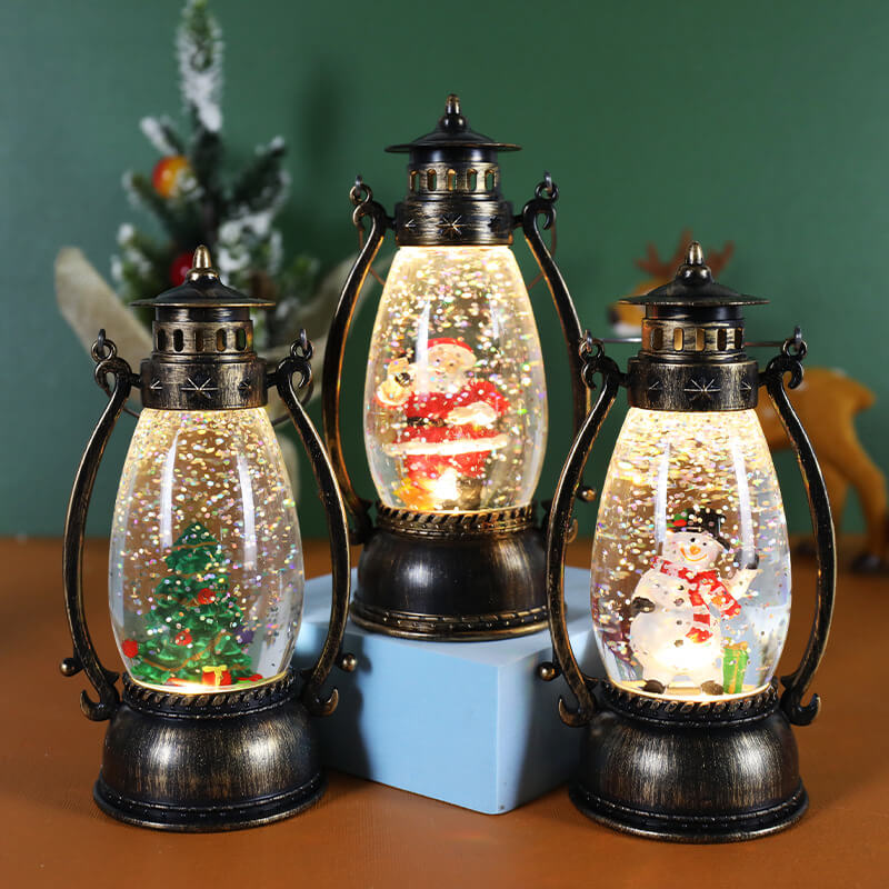 Veilleuse de Noël avec neige