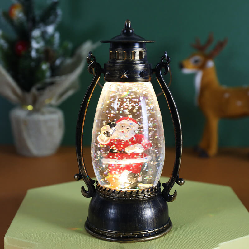 Veilleuse de Noël avec neige