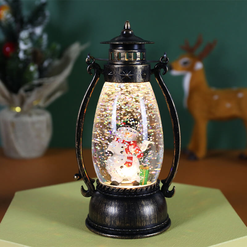 Veilleuse de Noël avec neige