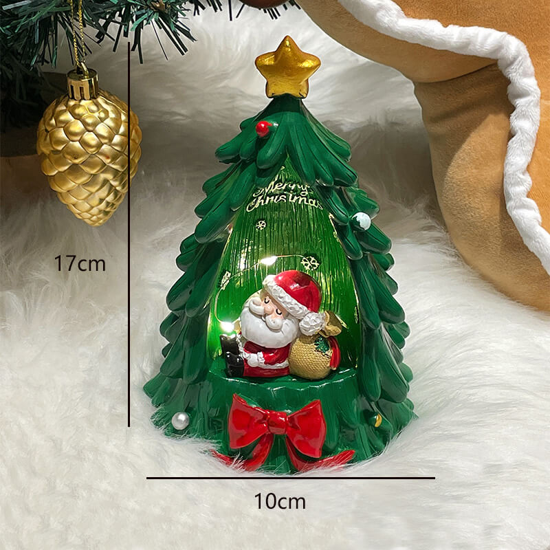 Décoration lumineuse en résine pour sapin de Noël