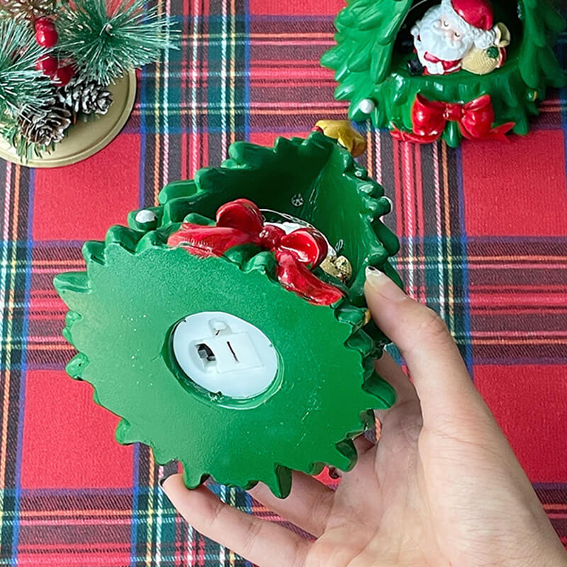 Décoration lumineuse en résine pour sapin de Noël