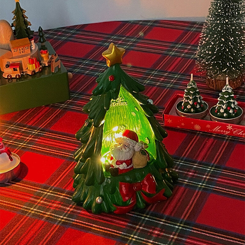 Décoration lumineuse en résine pour sapin de Noël