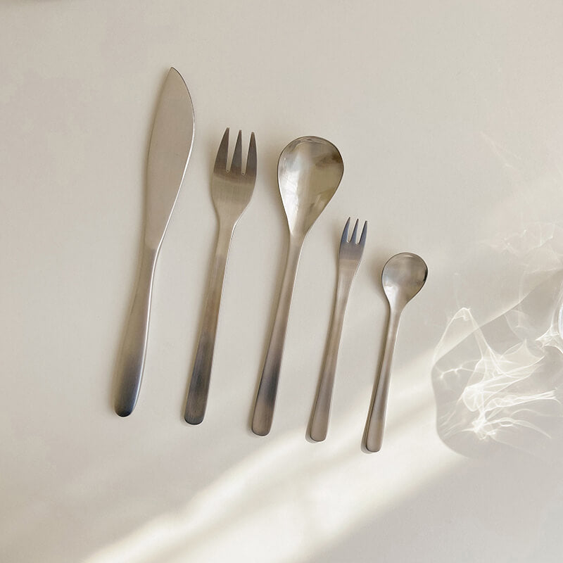 Classic Simple Stainless Steel Flatware 5Pcs Set