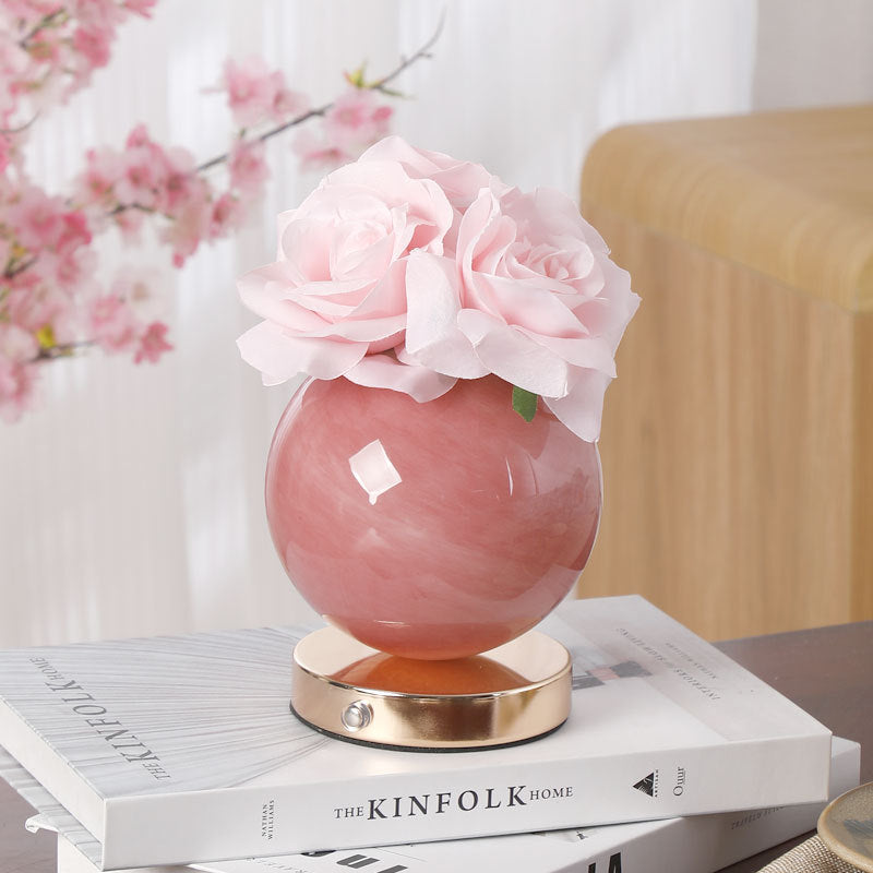 Cloud Rose Glass Table Lamp