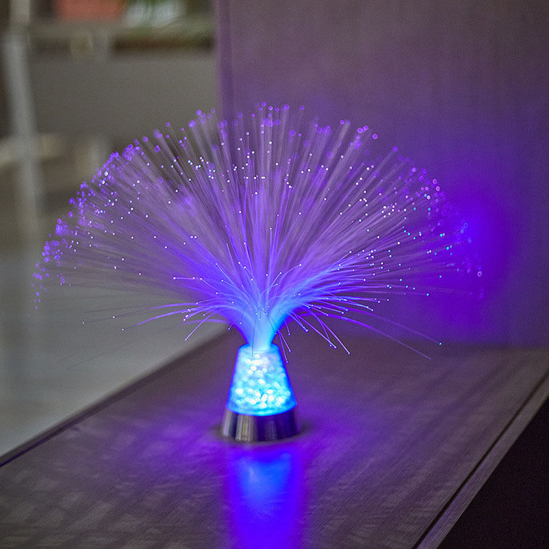 Veilleuse à fibre optique étoilée colorée
