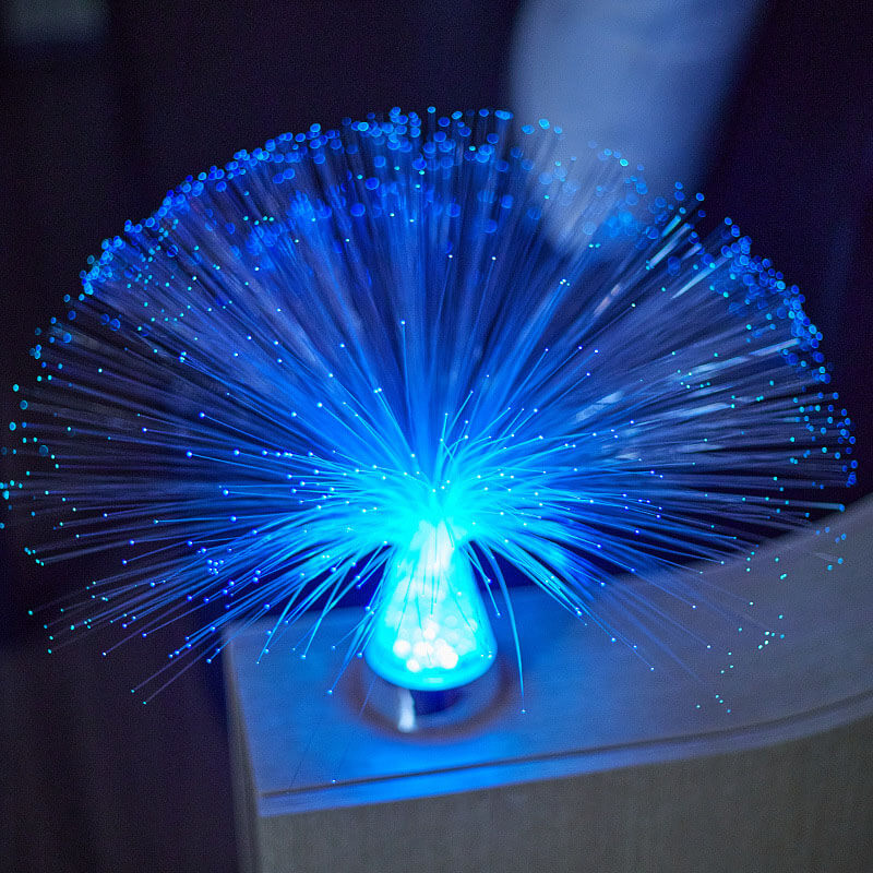 Veilleuse à fibre optique étoilée colorée