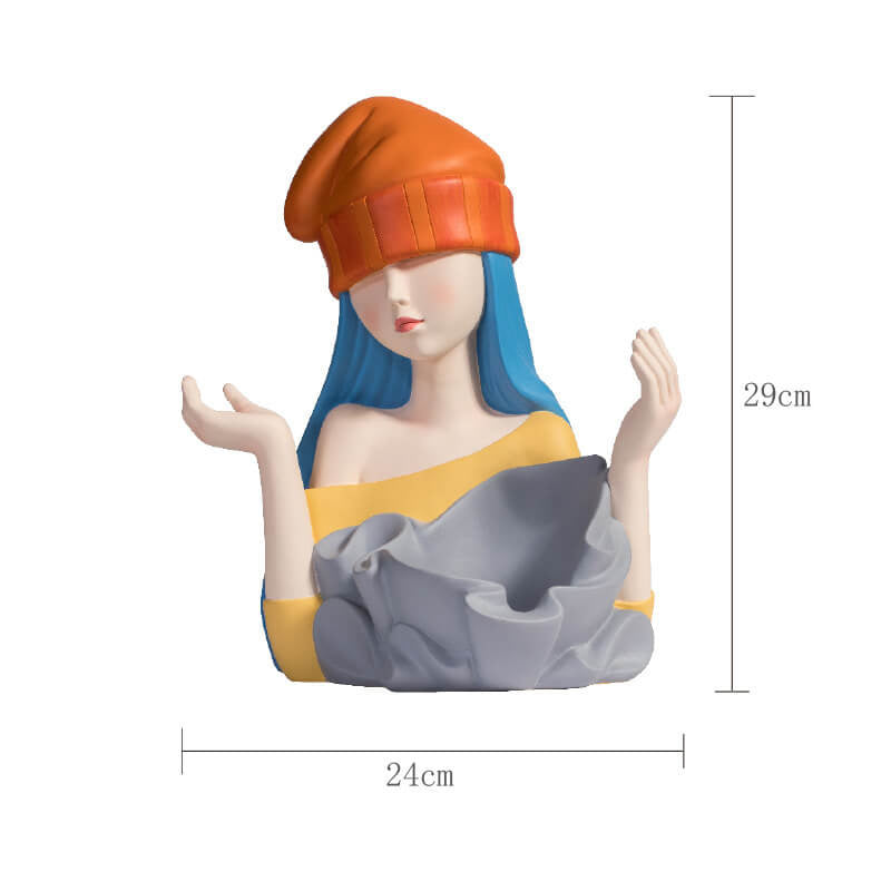 Coole Mädchen-Dekoration aus Kunstharz