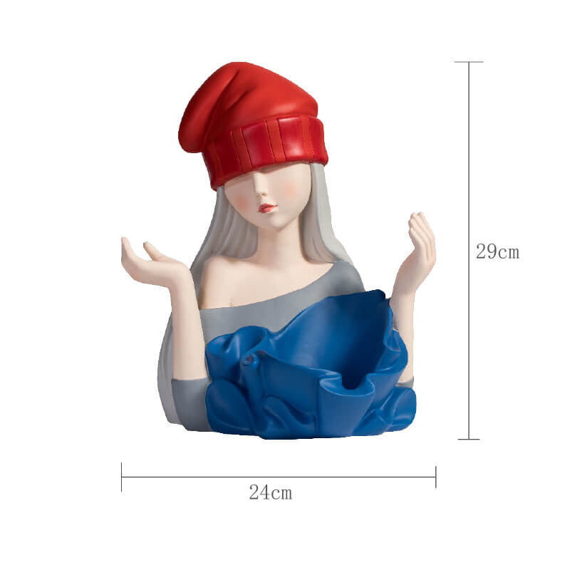 Coole Mädchen-Dekoration aus Kunstharz