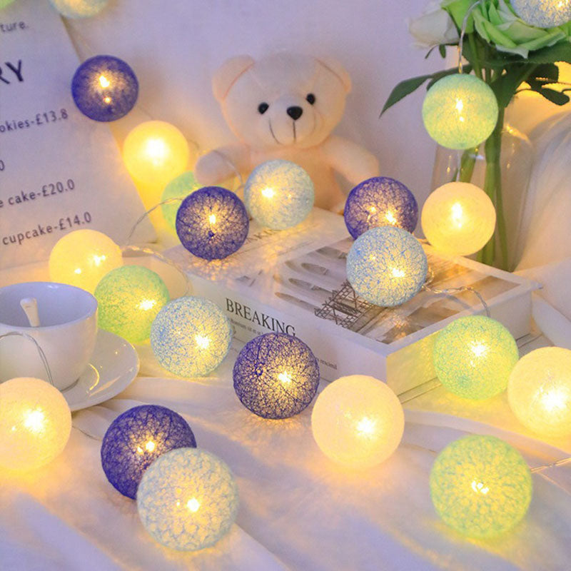 Cotton Ball LED String Light