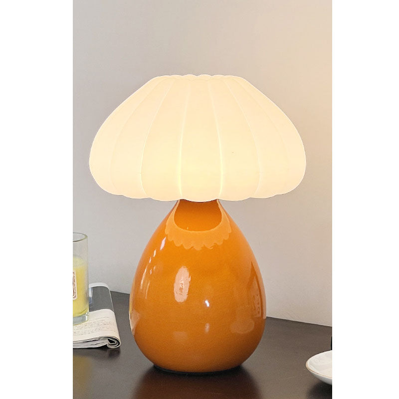 Cream Mushroom Ceramic Table Lamp