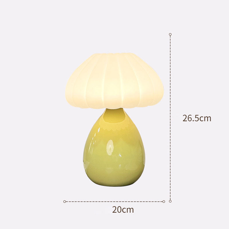 Cream Mushroom Ceramic Table Lamp