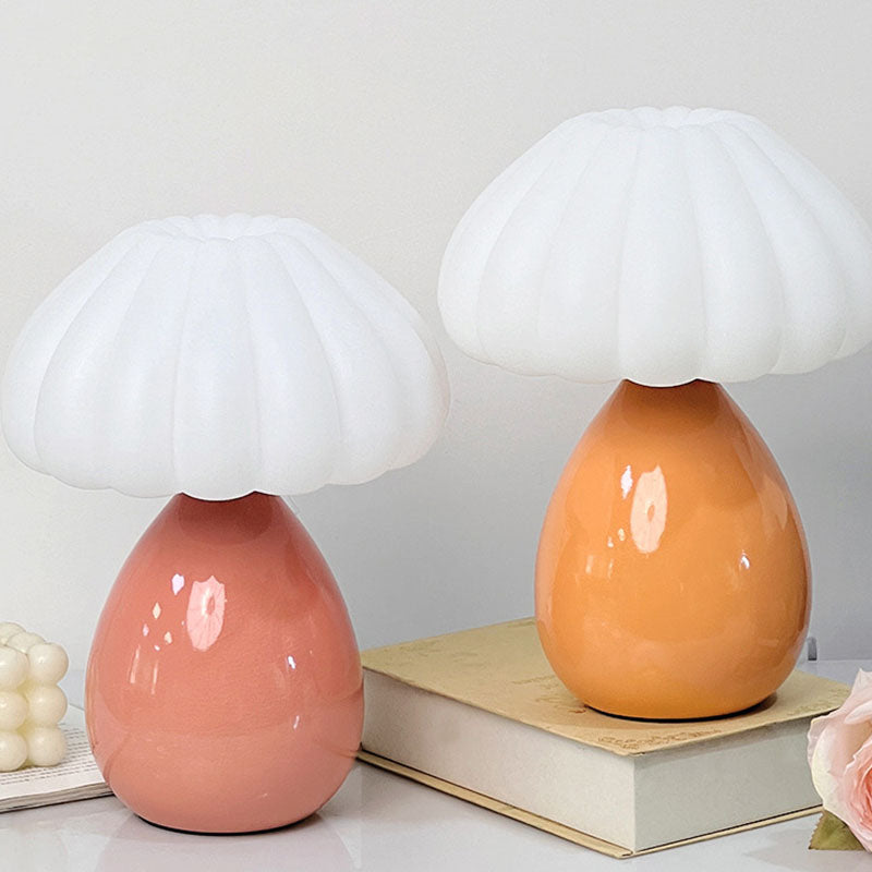 Cream Mushroom Ceramic Table Lamp