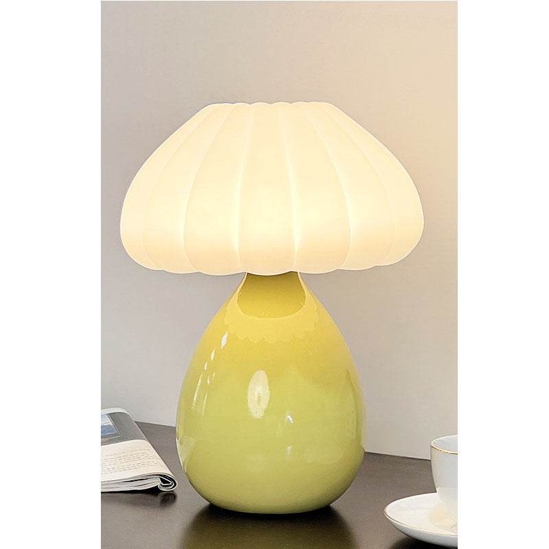 Cream Mushroom Ceramic Table Lamp