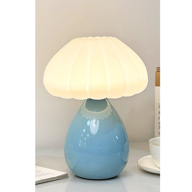 Cream Mushroom Ceramic Table Lamp