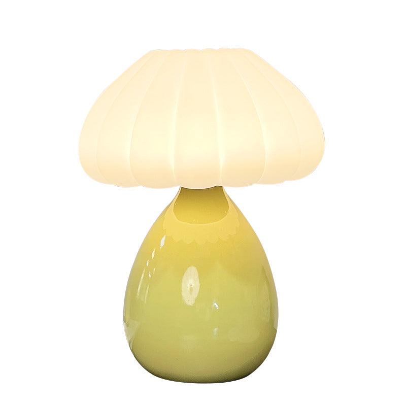Cream Mushroom Ceramic Table Lamp