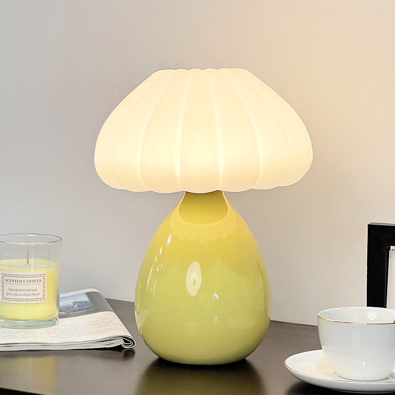 Cream Mushroom Ceramic Table Lamp