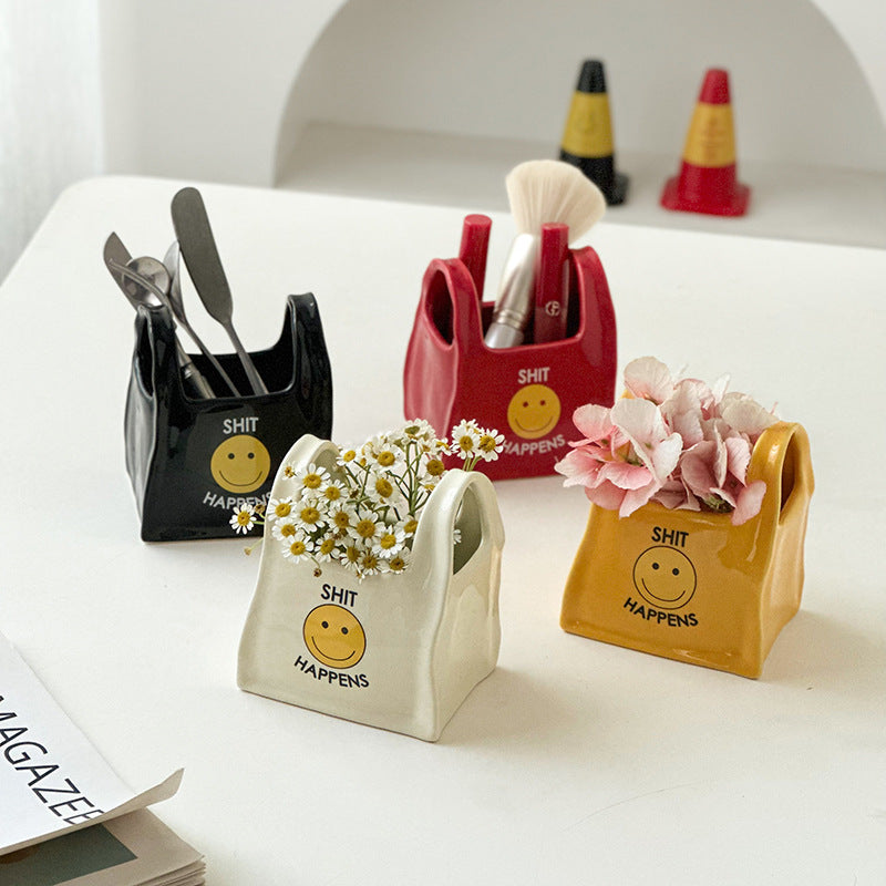 Creative Ceramic Handheld Storage Basket