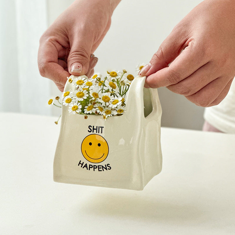 Creative Ceramic Handheld Storage Basket