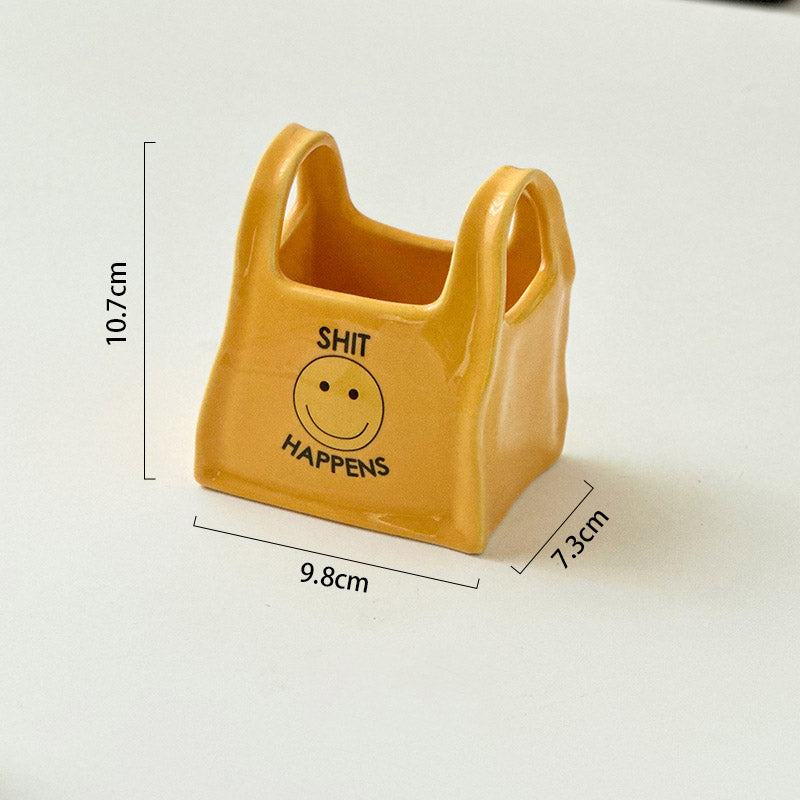 Creative Ceramic Handheld Storage Basket