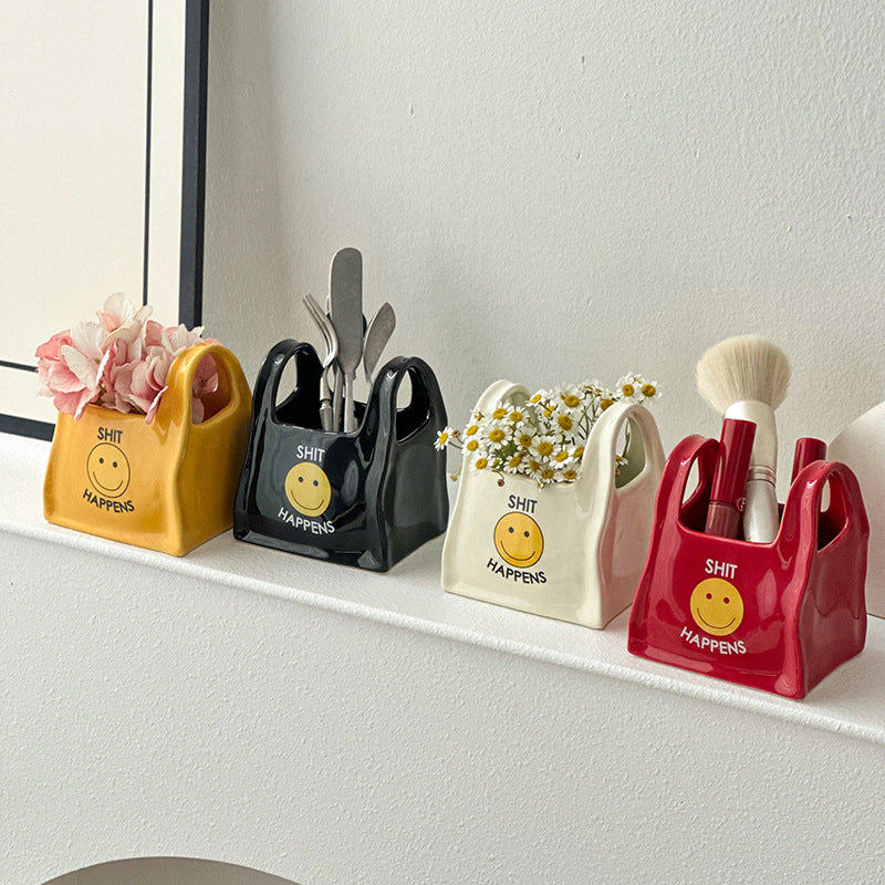 Creative Ceramic Handheld Storage Basket